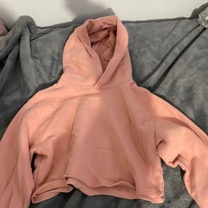 Tna pink cropped hoodie